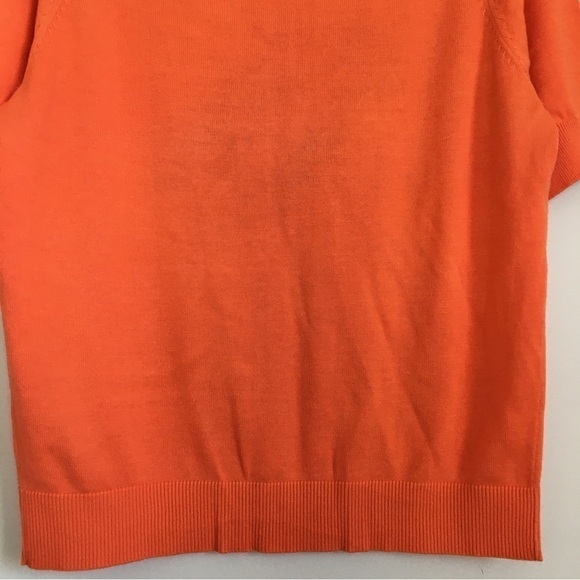Twiggy London Orange Lobster Graphic Short Sleeve Crew Neck Knit Sweater Top - Picture 6 of 15